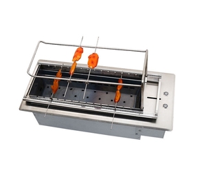 商用自动推拉220V 110V电动旋转烧烤烤肉串木炭烤肉串机 - Product Image 1