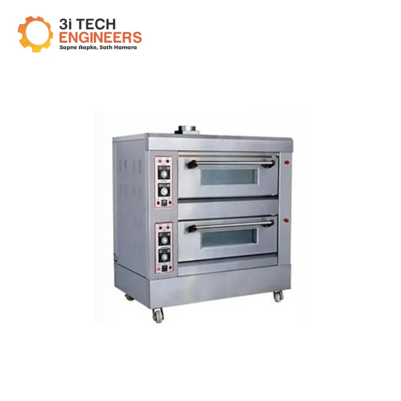 Completamente automatico in acciaio inox commerciale doppio piano forno controsoffitto Pizza forno elettrico per Pizza forno per la panificazione