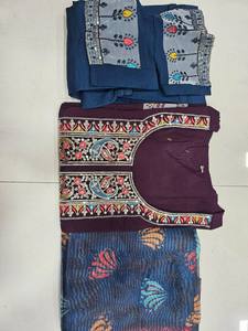 ผ้าไหมผ้าแจ็คการ์ดวิสคอสสีแท้พร้อมพิมพ์ลายดิจิทัล kurti PANT dupatta ทำงานหลายด้าย Jari เย็บปักเย็บอย่างเต็มที่ - Product Image 6