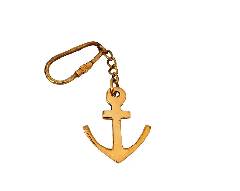 Брелок для ключей с морским компасом, покрытие для ключей с золотым блеском, доступно по оптовой цене