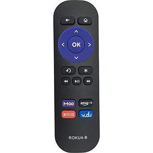 BESIAは、Rokuストリーミングプレーヤー1/2/ 3/4 (HD、LT、XS、XD、XDS) のリモートRoku 4-BをM-GO/Amazon/Netflix/Vuduアプリキーに置き換えました。 - Product Image 1