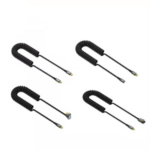 Type-<strong>C</strong> to <strong>C</strong> Spring Coiled Cable Support 20Gbps Data Transfer 8K@60Hz Display USB <strong>C</strong> 100W Fast Charging Cord for Car Mobile Phone - Product Image 6