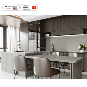 Luxe kuvars levha göz alıcı zamanında teslimat Bungalow parlak yeşim doku mutfak tezgahı suni kuvars döşeme - Product Image 5