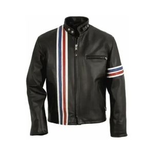 Капитан Американский флаг США Восстание мотоцикла кожаная куртка - Product Image 2