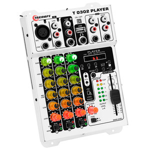 Taramps Audio Mixer T0302 Player 3 <strong>Input</strong> and 2 <strong>Output</strong> Channel 72 RGB LED With Remote Control USB FM MP3 DJ Mixer <strong>Bluetooth</strong> Sound - Product Image 3
