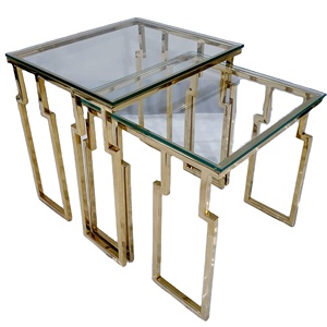 Multi Purpose High Quality Gold PVD <strong>Nested</strong> Side <strong>Table</strong> Also Used As <strong>End</strong> <strong>Table</strong> in Luxurious Homes &amp; Offices for Snacks &amp; Decor - Product Image 3