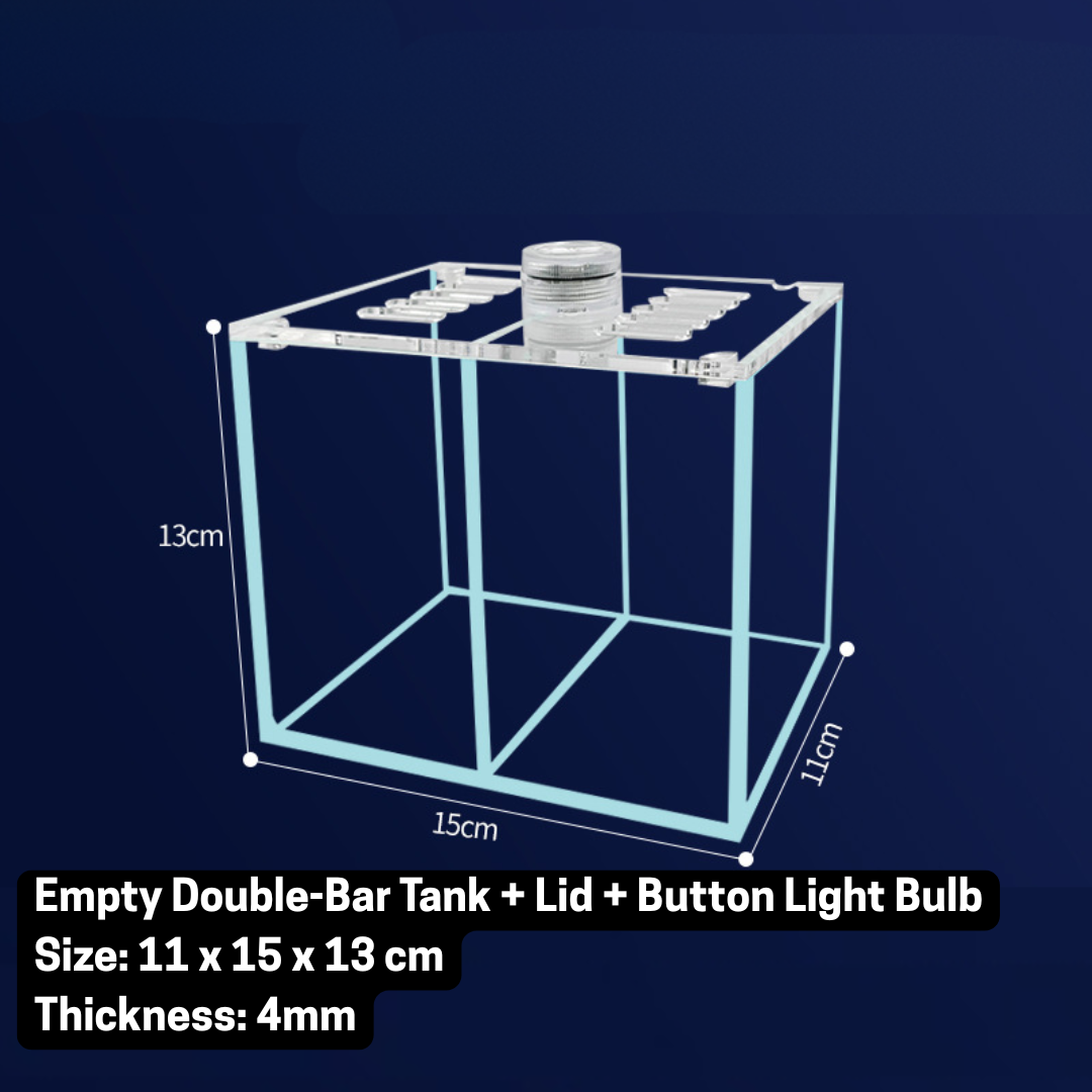 15x11x13 Double Tank + Lid + Button Light