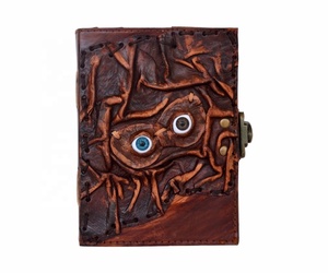 Hocus Pocus拼写书真皮Deckle Edge纸第三眼Grimoire杂志复古阴影书笔记本或日记 - Product Image 5