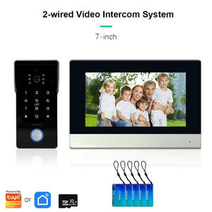 Anjielo akıllı 2 kablolu kapı zili 1080p HD kamera ve 7 dokunmatik ekranlı-şifre ve IC kartı ile güvenli giriş - Product Image 2