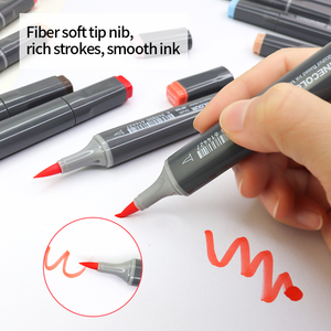 Finecolour EF104 36/48/60/72/120สี5th Generation แอลกอฮอล์ Twin หัวแปรงเคล็ดลับ Sketch ปากกา Marker ชุดเคล็ดลับไนลอน - Product Image 4