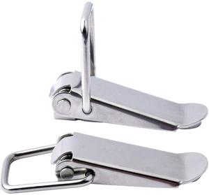 Mini pestillo de cerrojo de acero inoxidable directamente de fábrica, pestillo de palanca con resorte para equipos industriales - Product Image 1