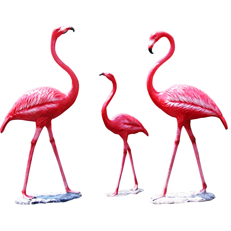 Bahçe için su geçirmez heykel dekorasyon için dev hayvan heykel aşk için güzel flamingo heykel