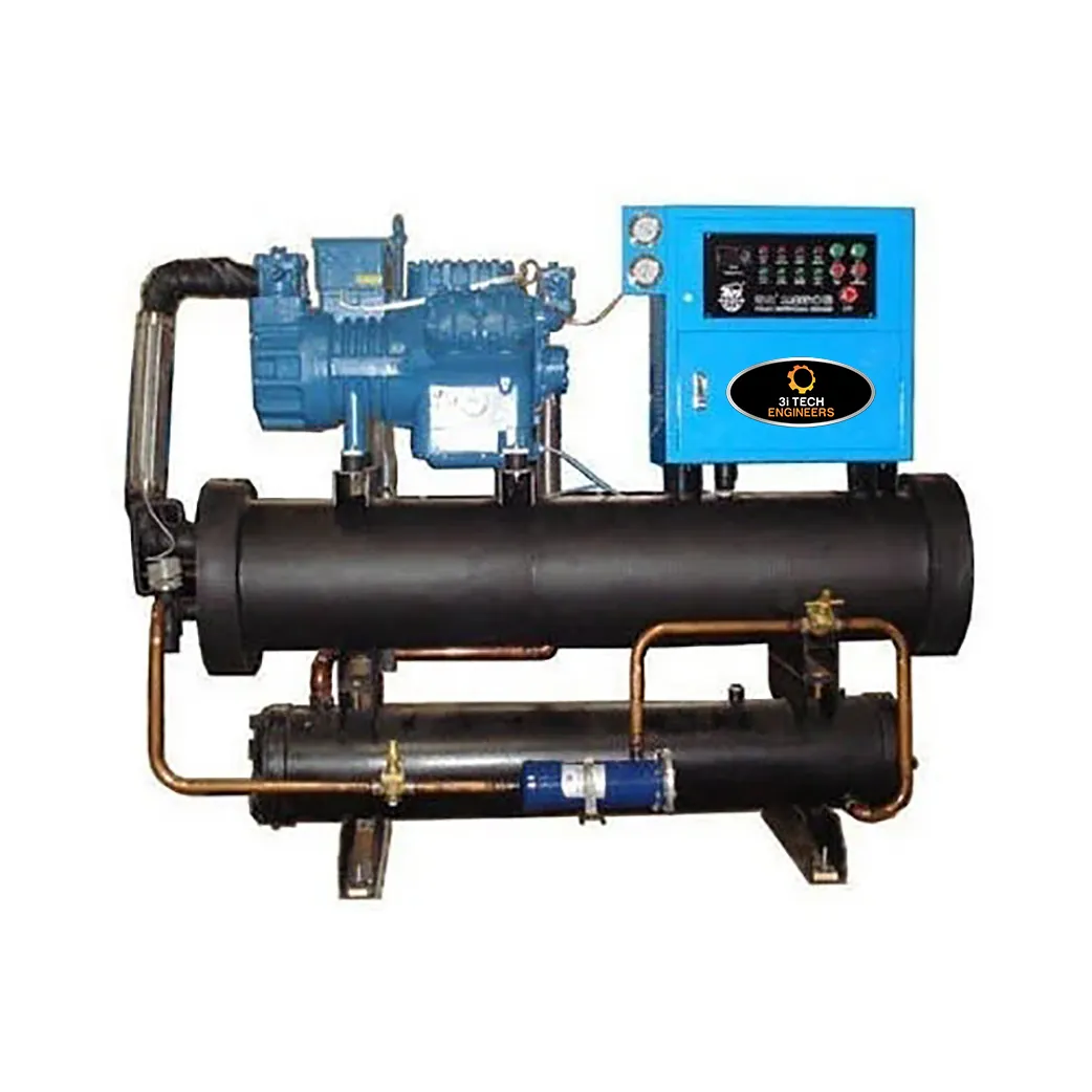 3 fazlı soğutma kapasitesi 60 Ton endüstriyel su soğutma sistemi evaporatif kondenser Chiller soğutma kullanılan Used