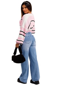 舒适透气女性马海毛毛衣时尚外观便宜价格<span class=keywords><strong>v</strong></span>领定制标志/颜色马海毛毛衣重量轻