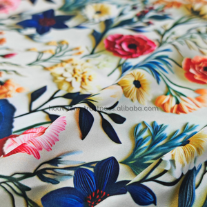 In kỹ thuật số 100D vải lụa 3D Hoa Mẫu mềm mại thoáng khí vật liệu mịn OEM & ODM - Product Image 4