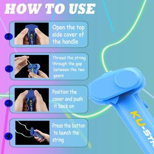 Juguete tirador que brilla en la oscuridad que vuela un bucle de cuerda, crea formas y trucos infinitos, regalo STEM perfecto para niños y adultos - Product Image 4
