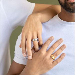 2pcs người đàn ông của vòng <span class=keywords><strong>Spinner</strong></span> cho sự lo lắng cứu trợ thép không gỉ màu đen và vàng <span class=keywords><strong>Fidget</strong></span> lo lắng nhẫn Nhẫn người đàn ông với nhiều - Product Image 5