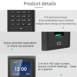 Biometrischer Finger abdruck Mitarbeiter Zeiter fassung Maschinen zugriffs kontrolle RFID-Karte 125kHz Standalone-Tastatur TCP/IP-oder USB-Anschluss - Product Image 5