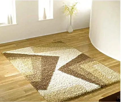 Novo padrão criativo piso poliéster Shag tapete para quarto de hotel