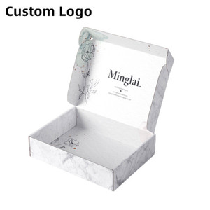 小型企业定制标志白色装运箱小型瓦楞纸箱包装礼品盒 - Product Image 2
