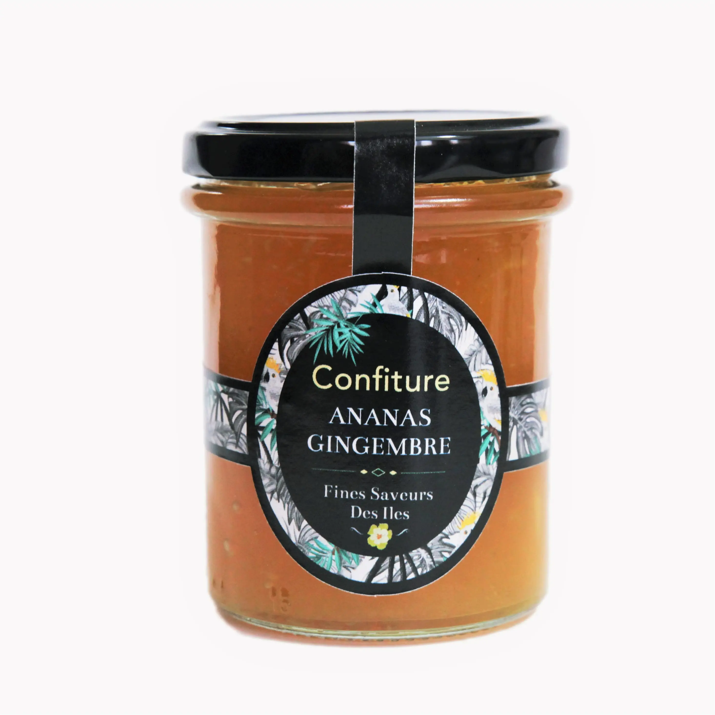 FINES SAVEURS DES ILES CONFITURE DE GINGEMBRE ANANAS EXOTIQUE 250G CONFITURE DE FRUITS NATURELS EXOTIQUES FABRIQUÉE À LA MAIN