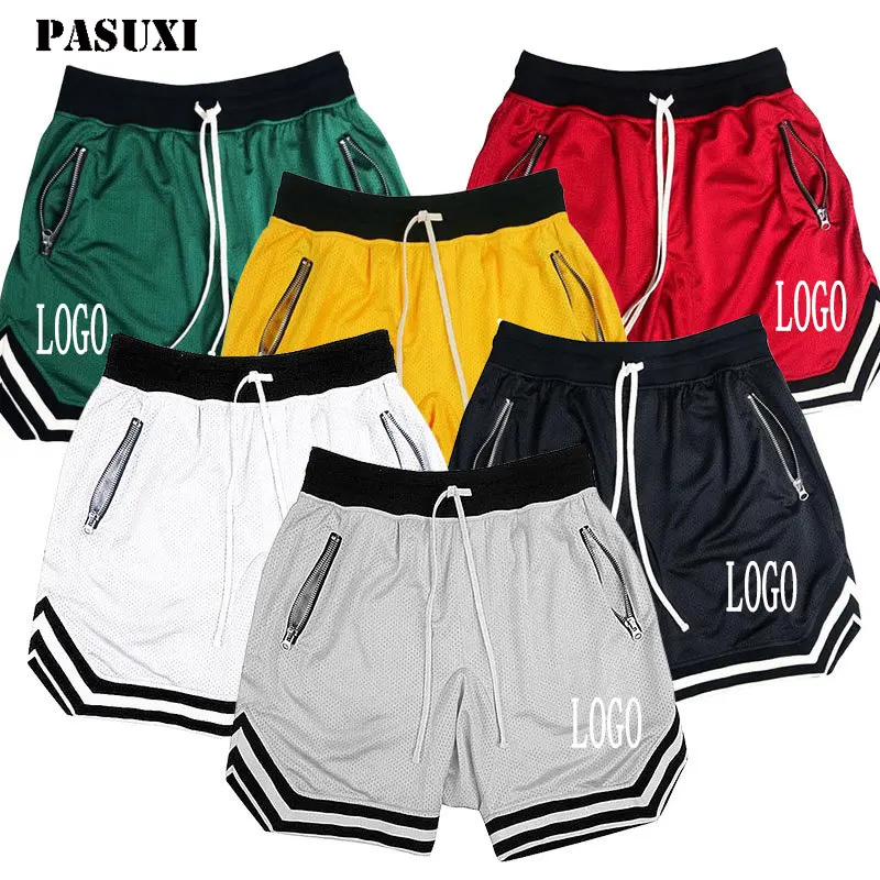 PASUXI Calça esportiva masculina de algodão casual com cordão curto plus size para academia, shorts curtos de verão