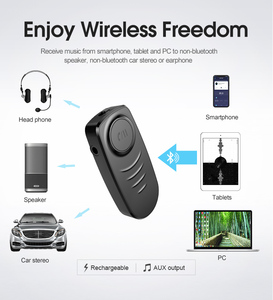 2-in-1 J19 <strong>Bluetooth</strong> Audio Receiver BT V5.0 Dual Link Handsfree Call Kit 3.5mm Wireless AUX Music Player <strong>Micro</strong> <strong>USB</strong> Charging - Product Image 3