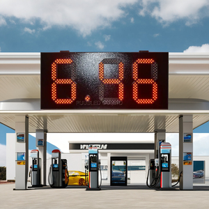 Personalizzato 7 segmento LED Display a Gas per stazioni di servizio Wireless telecomando uso esterno con 1 anno di garanzia