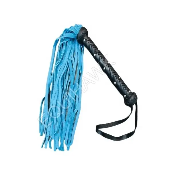 Smart Haute Qualité En Gros En Cuir Flogger Tricoté Poignée Gland Fessée BDSM Bondage Sexy Fouet Sexe Couple SM