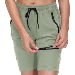 ホットセール女性用ハイキングカーゴショーツジッパーマルチポケットクイックドライ防水夏キャンプゴルフトラベルアスレチックウォークショーツ
