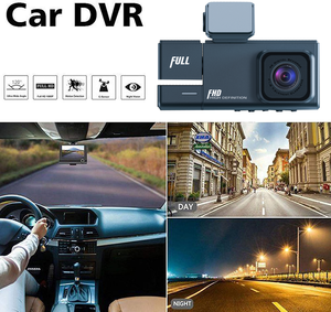 Melia 2インチカーDVR (3チャンネルカメラ付き) 720Pビデオレコーダーブラック車両ダッシュカムとリアビュー「ブラックボックス」 - Product Image 1