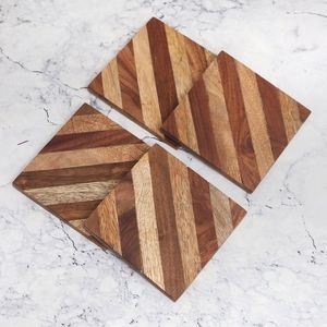 Designer wooden coasters with elegant rustic <strong>tones</strong> <strong>created</strong> to serve as stylish functional additions to your table settings - Product Image 5