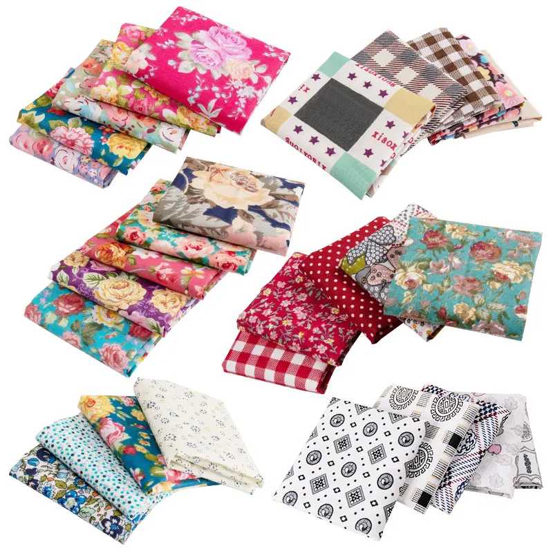 Baumwoll stoff Blumen bedrucktes Tuch DIY Patchwork Handgemachtes Nähen Blumenmuster Bedruckter Stoff