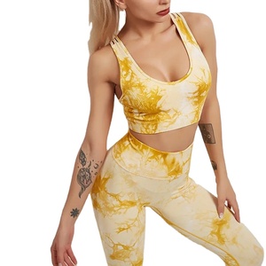 İpucu üst markalar kadınlar Yoga setleri seksi sutyen koşu tayt spor spor egzersiz kıyafeti spor yüksek bel şort takım - Product Image 1