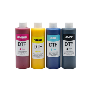 DTF墨水CMYK (500毫升) 高品质直接胶片墨水，可在织物上进行充满活力的持久打印，非常适合定制服装