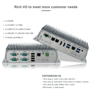 Neuester Embedded Mini Pc Intel i7 Lüfter loser Embedded-Computer der 12. Generation mit 2 * RS232/485 Industrial Mini-PC Für die Automatisierung steuerung - Product Image 2