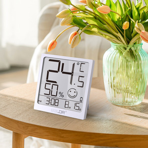 New Indoor Thermometer <strong>Hygrometer</strong> for Temperature and Humidity With Clock Function - Product Image 2
