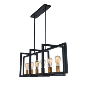 LED Indoor Chandelier Ceiling Lamp High-quality <strong>Cafe</strong> Restaurant Latest Light Chandelier Antique Design Black Coated <strong>Decoration</strong> - Product Image 6