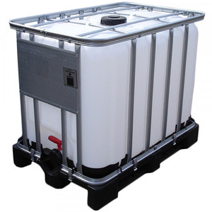 Çekirdek vanalar ile sıvı kimyasal depolama için tedarikçinin 1000 litre HDPE ve paslanmaz çelik çerçeve IBC tankı su deposu - Product Image 5