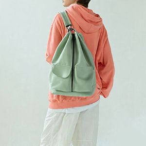 Mochila con cordón Bolsa deportiva de cuero con compartimento para zapatos Bolsa trasera impermeable con cordón Hombres Mujeres