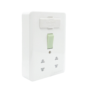 ซ็อกเก็ตติดผนังและสวิตช์ ominsu GA01 1สวิตช์2ขา10A 250V สีขาวดีไซน์ใหม่ - Product Image 3