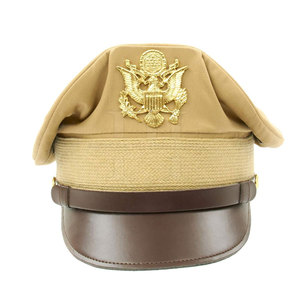 2024 Economy Customized Officer Hat with White Piping <strong>Generals</strong> Visor Hat-Whole Sale Price