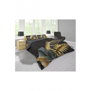 Yaprak 3D dijital baskı nevresim takımı çift boyutu yorgan ve 2 yastık Shams modeli H Myers-21 içerir - Product Image 1