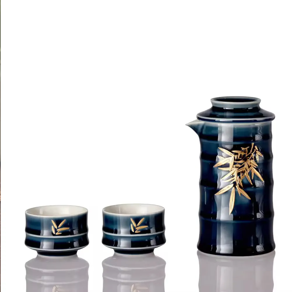 Acera liven tre Kung Fu Bộ trà (1 nồi với 2 ly) gốm Tumblers Crafted với thiết kế đẹp