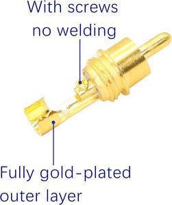 <strong>RCA</strong> Audio Plug, AV Stereo Coaxial Audio Solderless Adapter for Conversion Between Audio Device Interfaces - Product Image 3