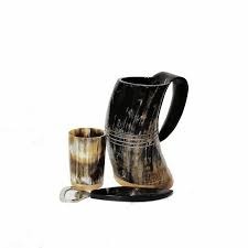 Viking Drinking <strong>Horn</strong> <strong>Cup</strong> with Stand <strong>Horn</strong> Drinking Mug Colorful Custom Size Beer - Product Image 4