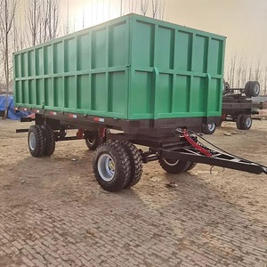 二手液压制动农场倾翻拖车3.5吨轴单轴后拖拉机拖车现已上市 - Product Image 3