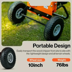 ウッドチッパーシュレッダー7HPコンパクトデザイン3 "インチ最大容量