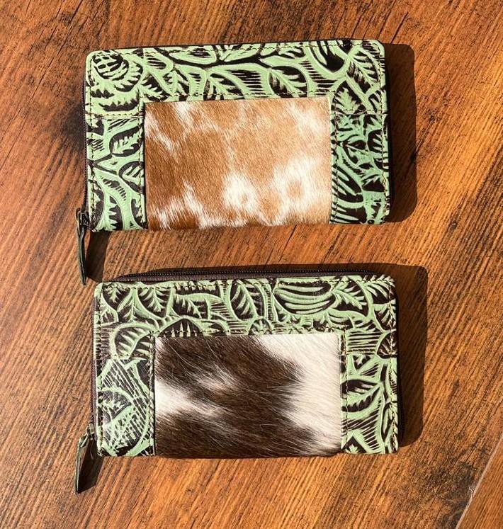 Brown With Green Embossed