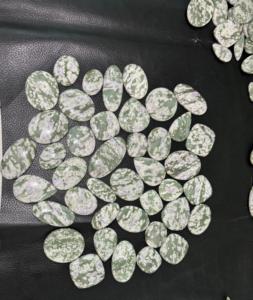 100% doğal barış yeşim Cabochon taş toptan fiyat gevşek taş kristaller çakra şifa enerji takı yapımı için - Product Image 1